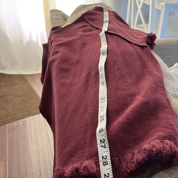 Umgee Red Cap Sleeve Ruffled Tee size xl - Picture 7 of 8